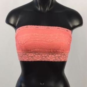 Free People Intimately Coral Lace Bralette  Small