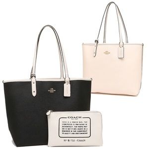 🔥NEW Coach Tote - Reversible Black/White🔥
