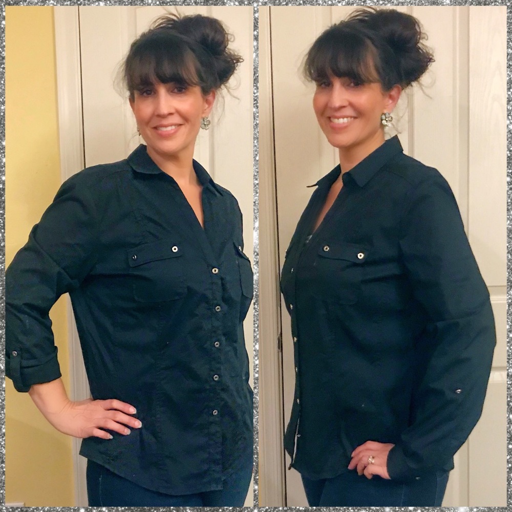 NY & CO 7th Ave SecretSnap Madison Stretch Shirt