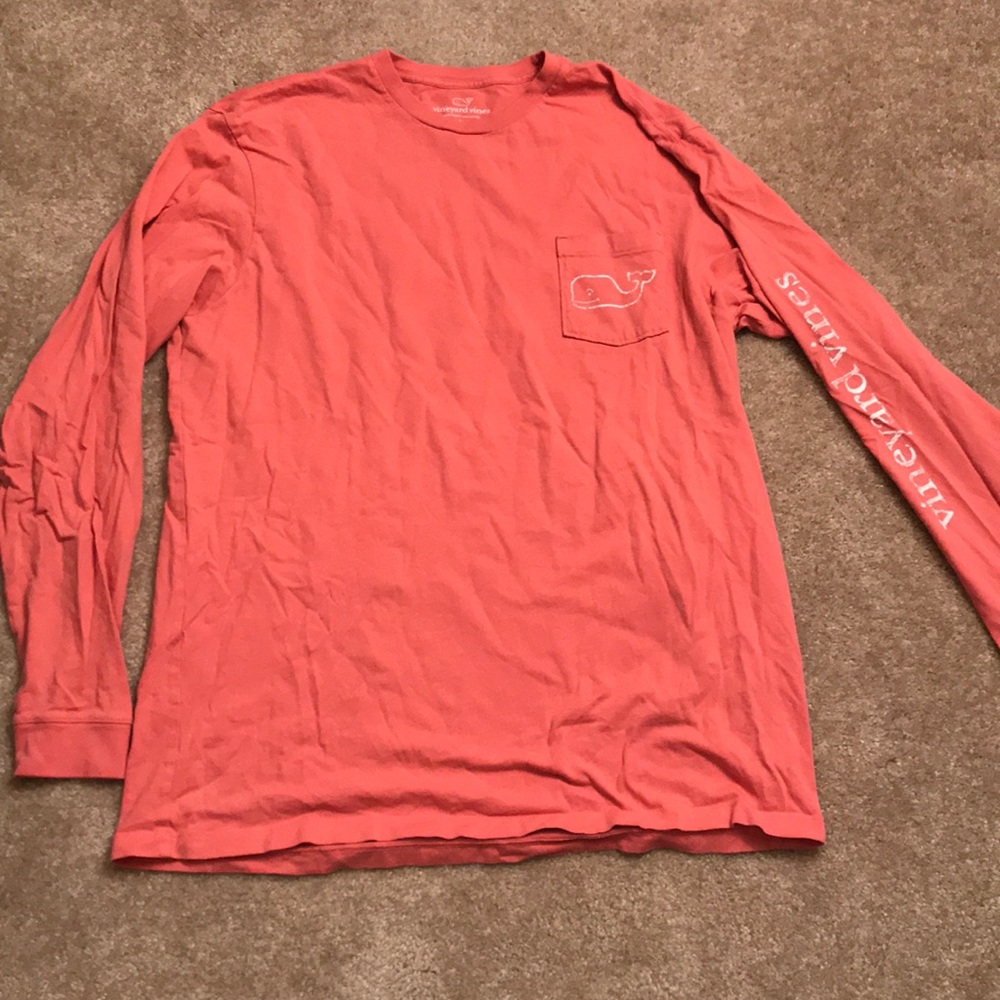 Vineyard Vines long sleeve shirt- coral