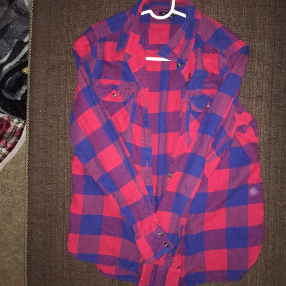 Red and blue flannel