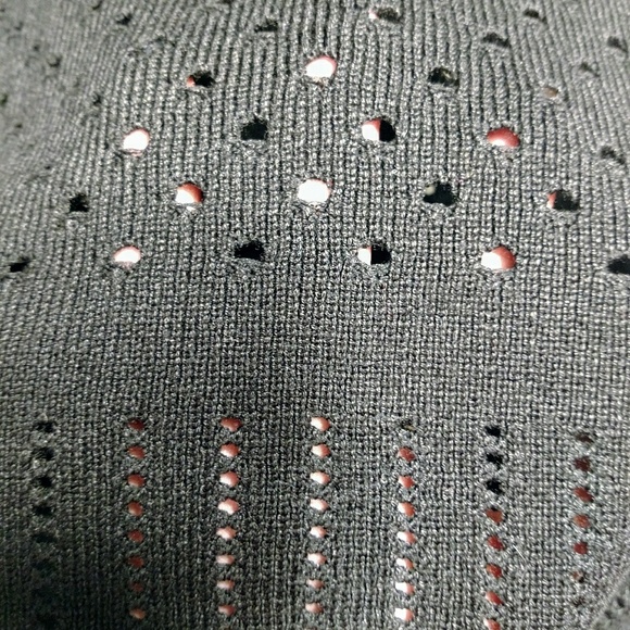 Black cold shoulder see through sweater tank - Picture 3 of 4