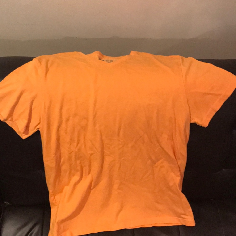 Orange tee shirt v neck