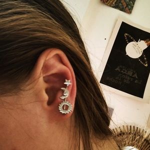 Sun, Moon and Stars Creeper Earrings (NEW)