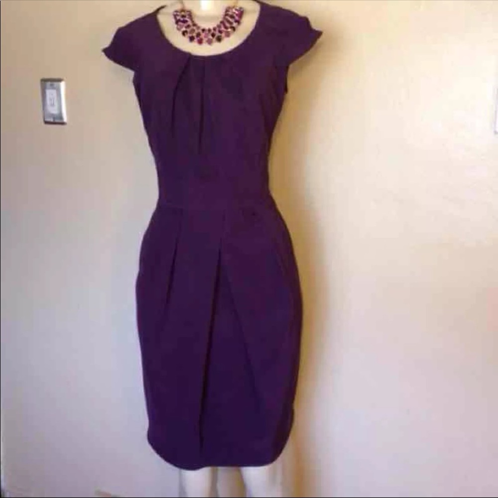 Purple shift dress