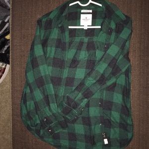 Green and black flannel