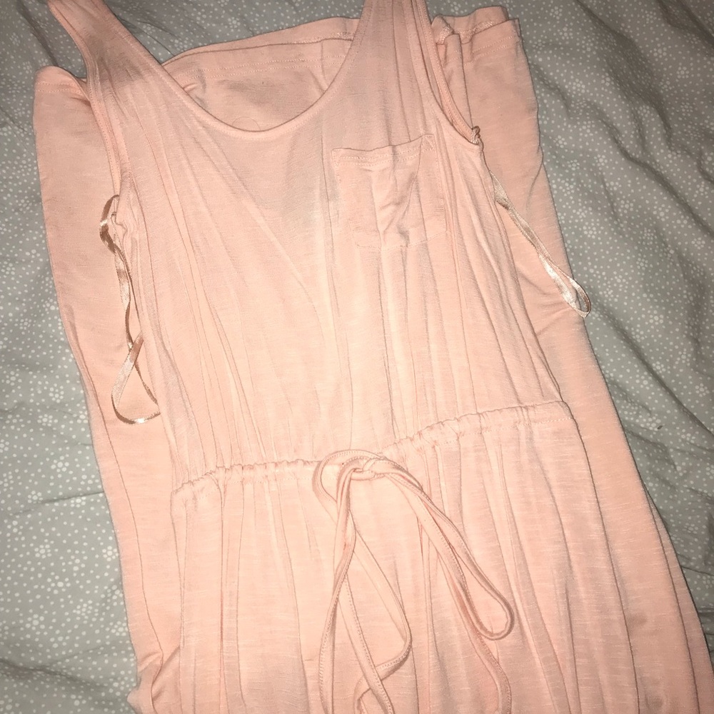 Peach Jersey Maxi Dress
