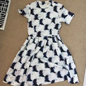 H&M White Pattern Dress