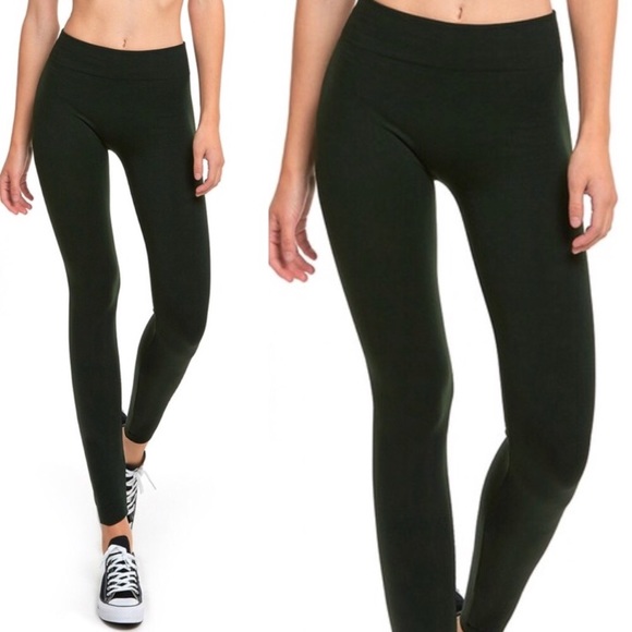 Black soft fleece lined leggings - Picture 3 of 3