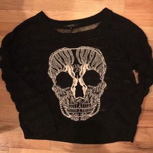 Nollie Skull Cropped Sweater