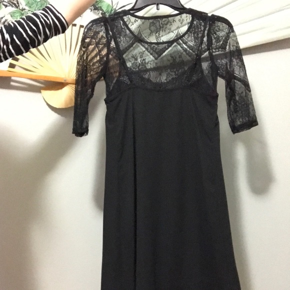 🆕 NWOT BLACK mini dress XXS - Picture 2 of 4