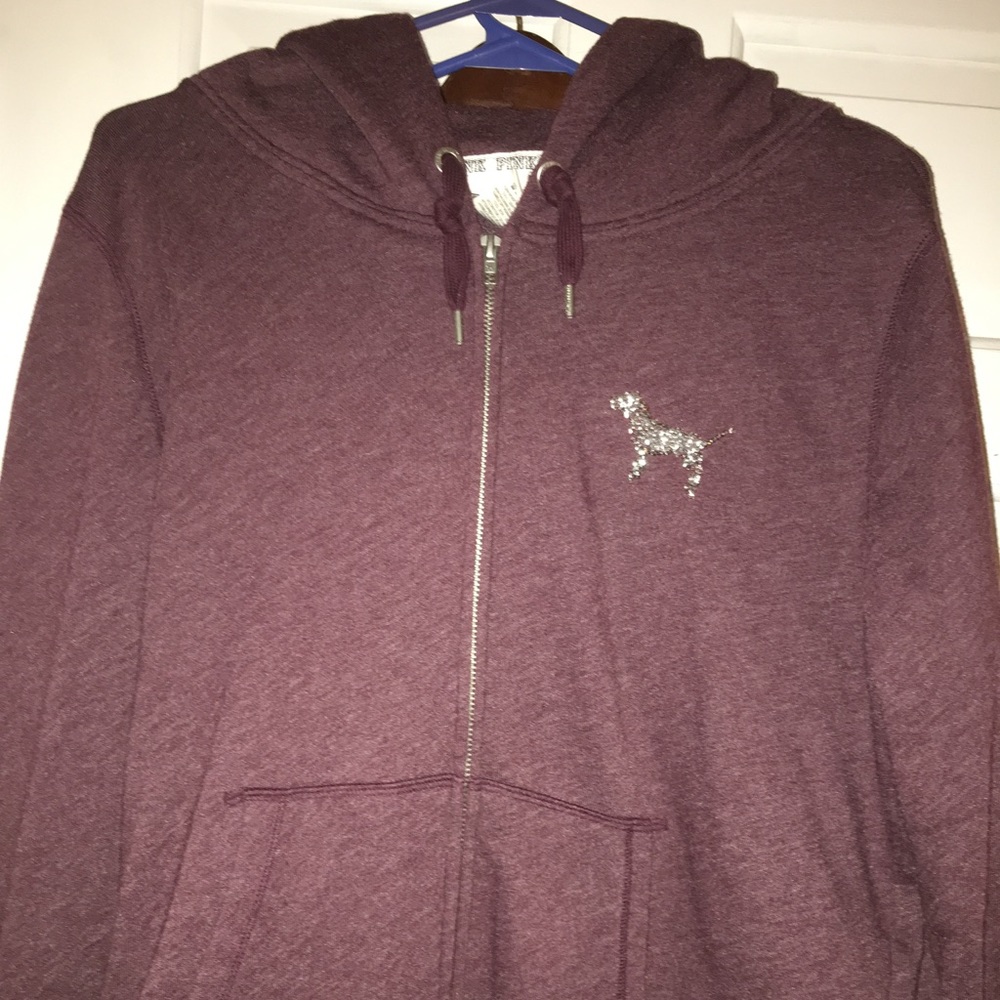 PINK by Victoria's Secret Embellished Zip Hoodie.