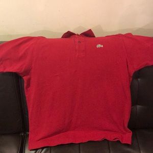 Red lacoste polo tee  shirt