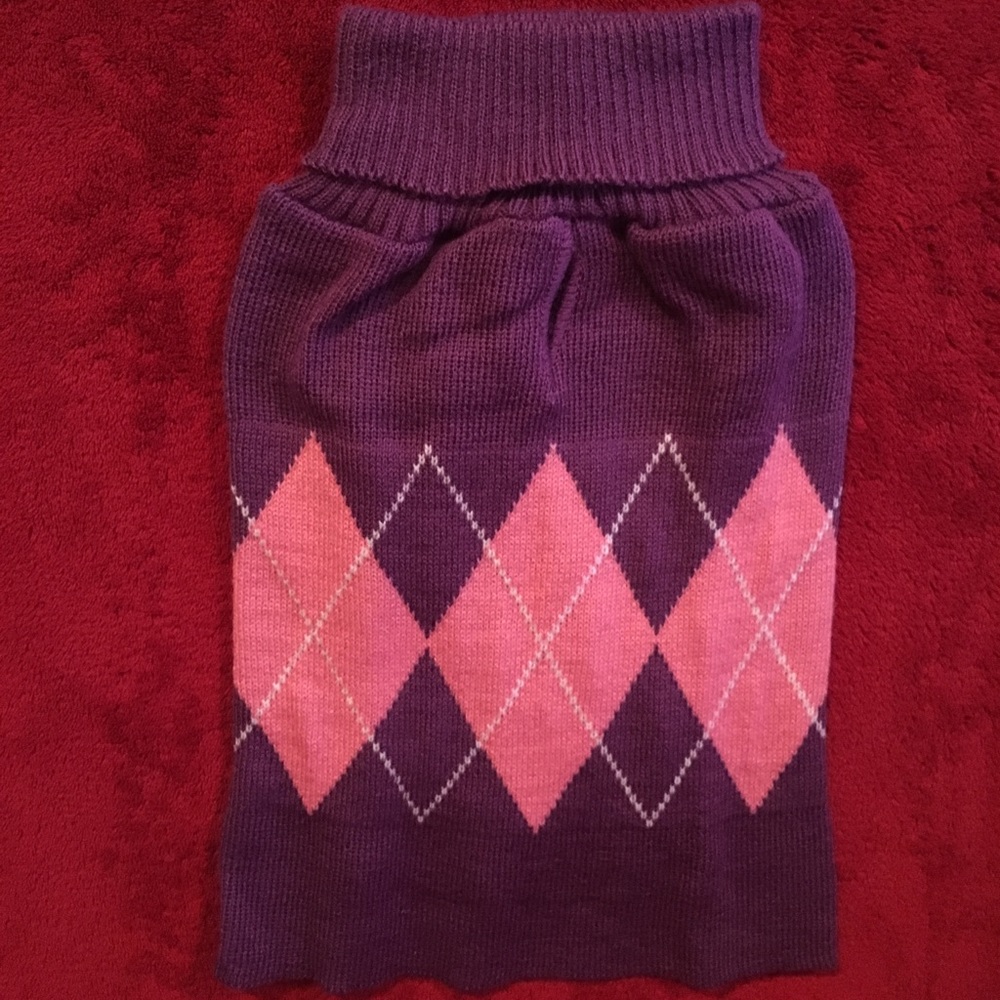Argyle Sweater for Furry Family Small
