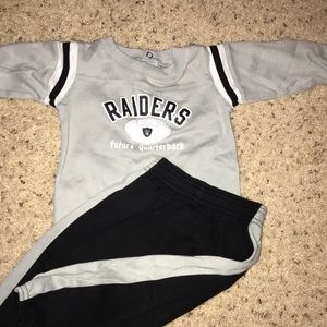 Raiders long sleeve 2 piece sweat suit