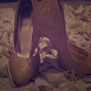 Glitter Gold Heels