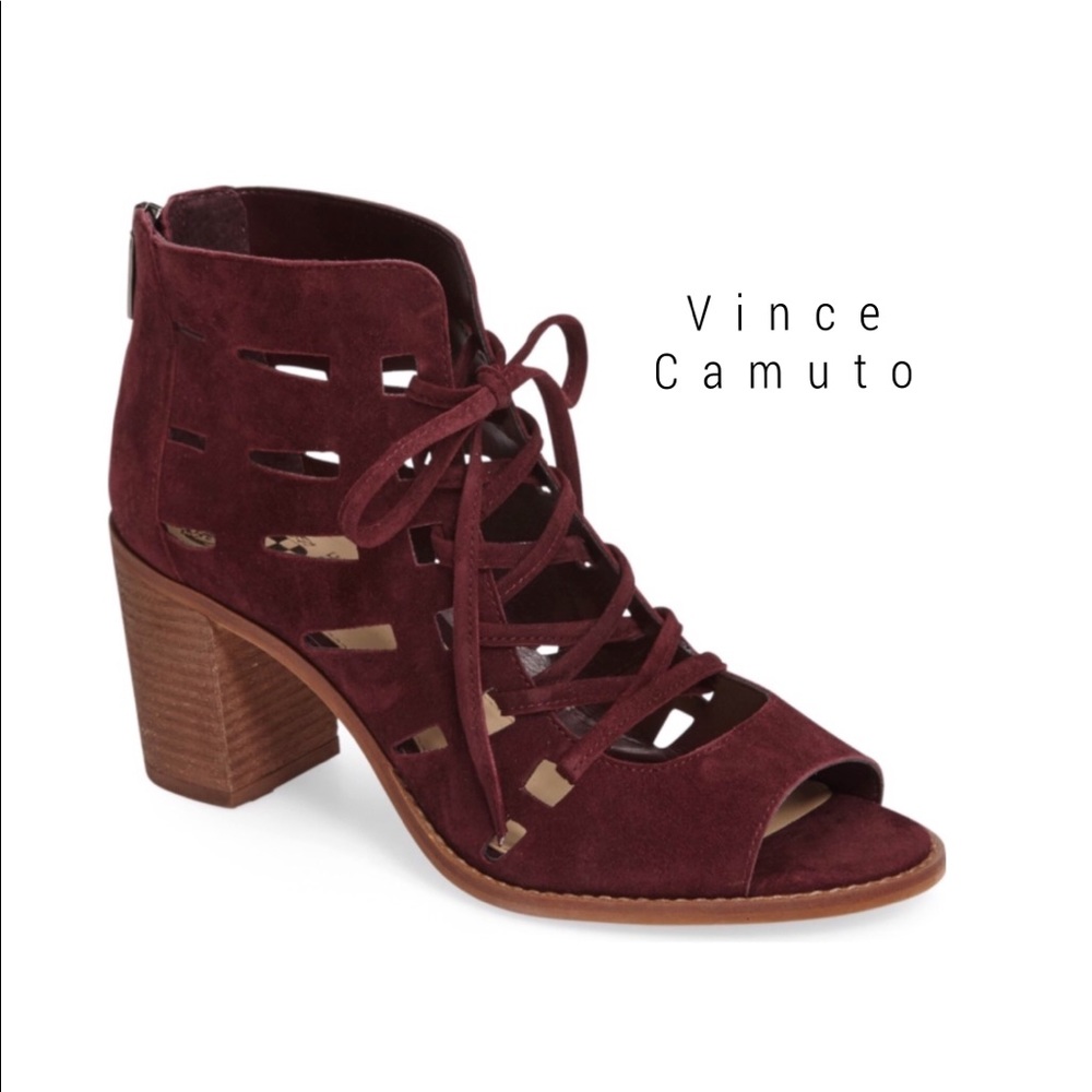NEW Vince Camuto Tressa Perforated Lace-Up booties