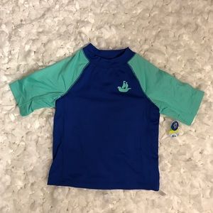 J.Khaki Toddler Boys Shirt Swimwear UPF Blue 2T