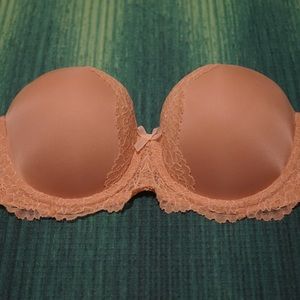 Nude Strapless Victoria's Secret Bra - 32c