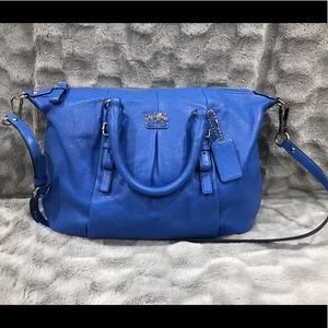 Coach Madison Juliette blue crossbody satchel