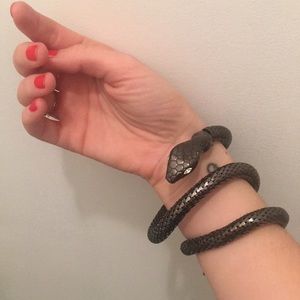 Gunmetal Snake Cuff. Can also be worn as necklace.