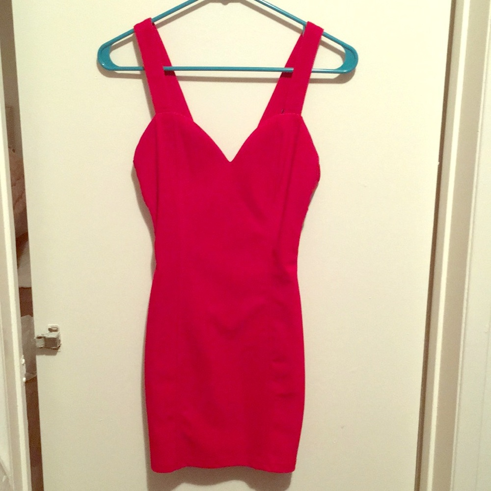 Red mini dress