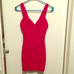 Red mini dress