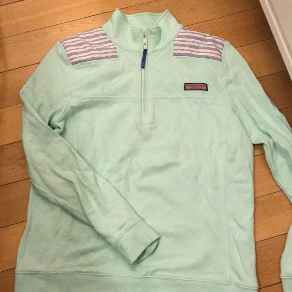 Vineyard vines 1/4 zip Tiffany Blue