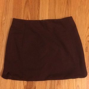 Topshop Burgundy Mini Skirt