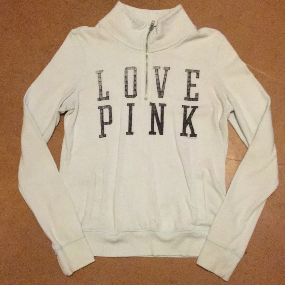 victoria’s secret pink half zip