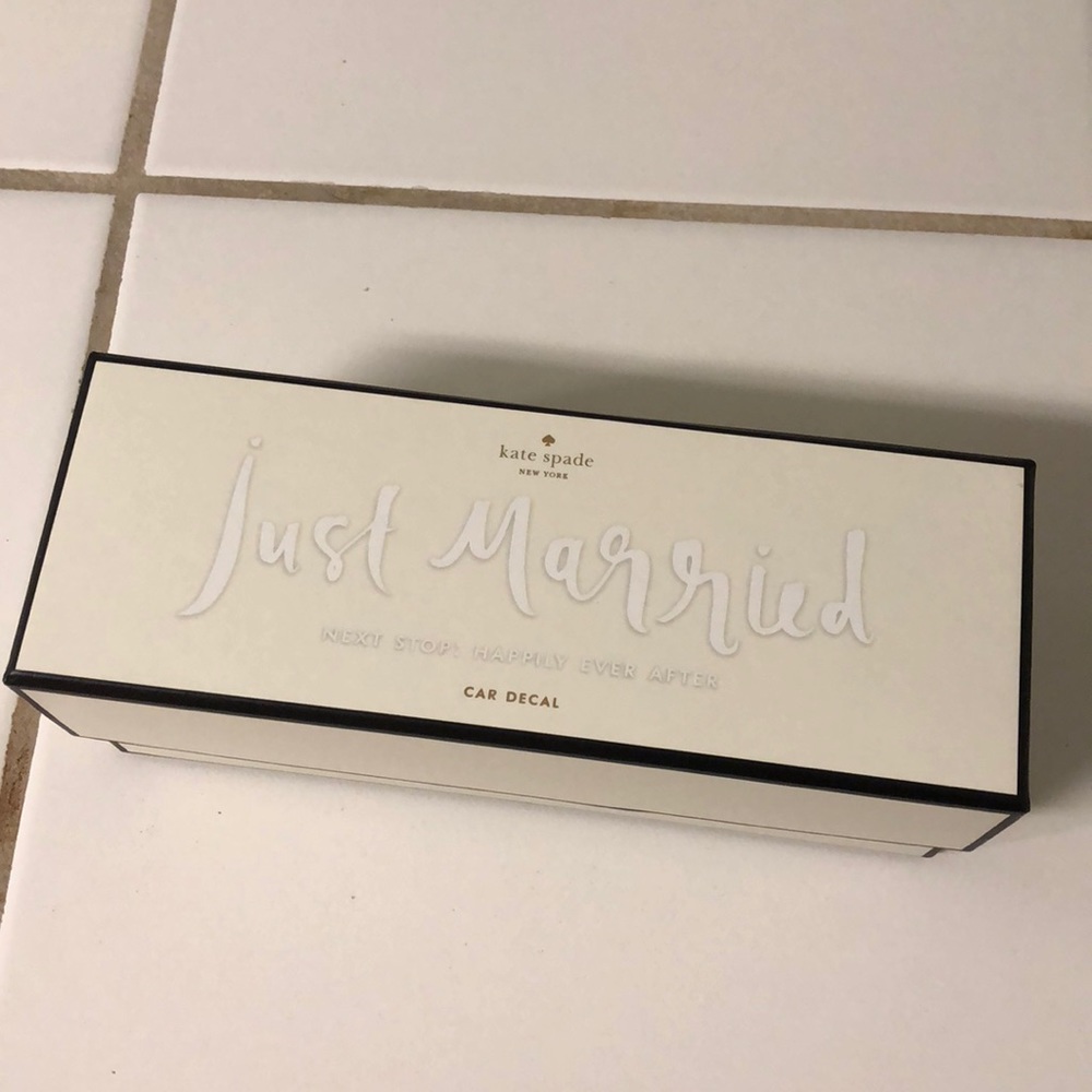 Kate spade just married car decal