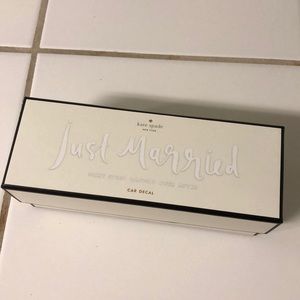 Kate spade just married car decal