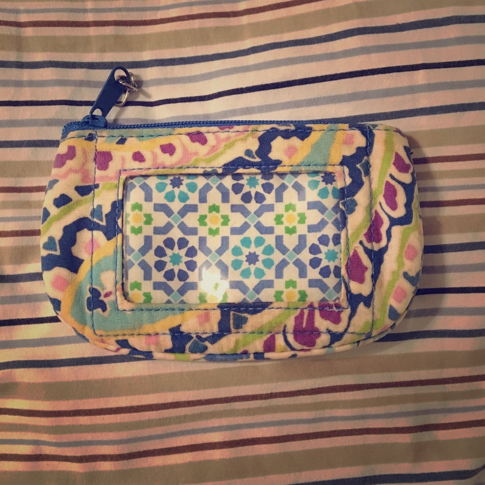 🍍Vera Bradley ID Coin Purse Holder Blue