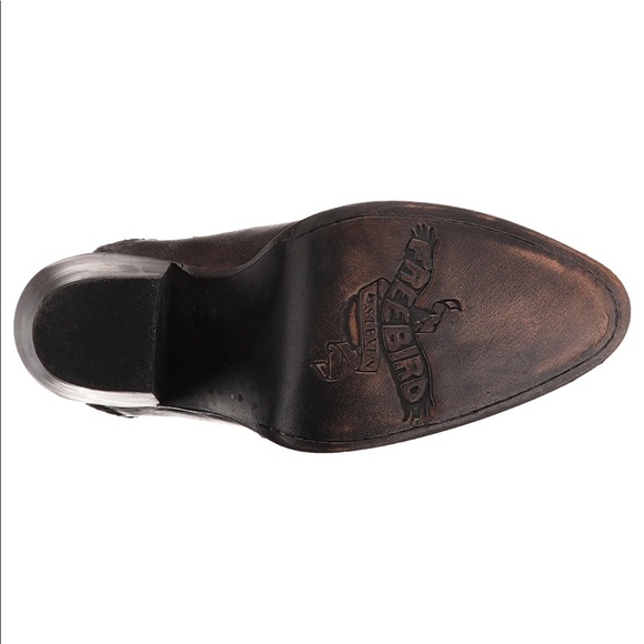 Freebird Distressed Black Stitched Ankle Bootie - Picture 5 of 8