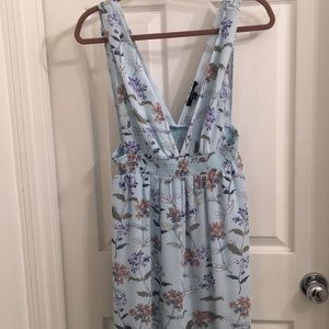 EUC Blue Sleeveless Floral dress sz M