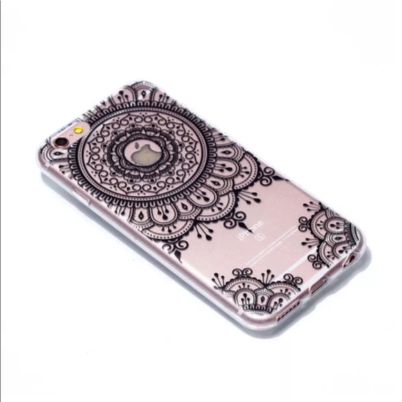Clear Black Lace Flexible iPhone 7 Fashion Case - Picture 4 of 4