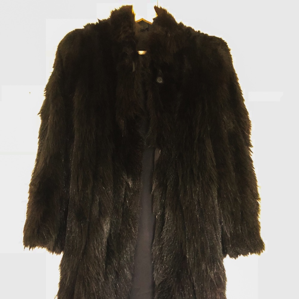 Vintage 40s fur coat 1940s black skunk size S