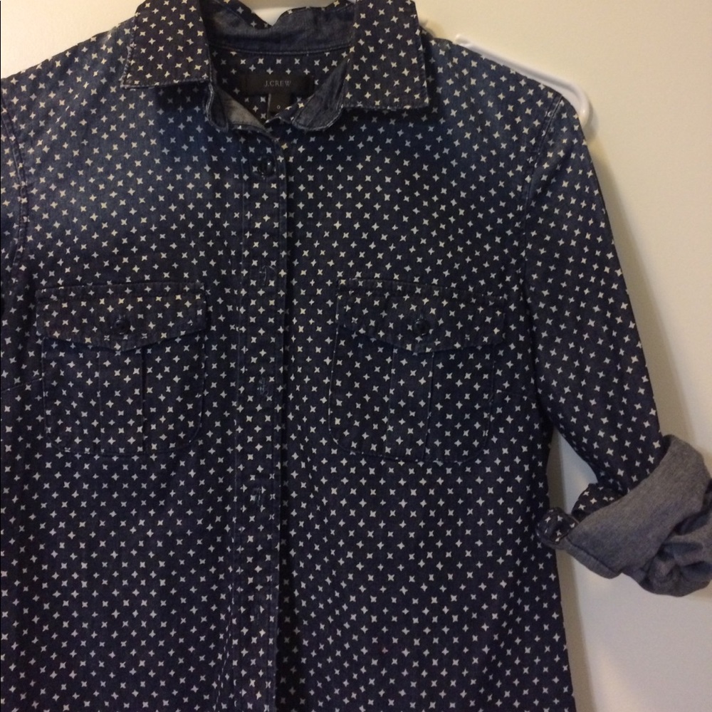 [Jcrew] Chambray Star Pattern Button Up - image 1