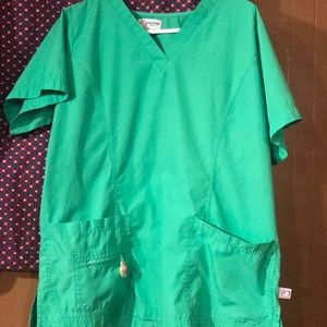 Like green XL peaches scrub top