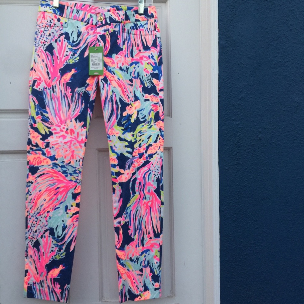 Lilly Pulitzer Kelly pants in “sunken treasure”