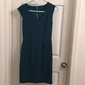 EUC H&M Dark Green Sleeveless Dress sz 6