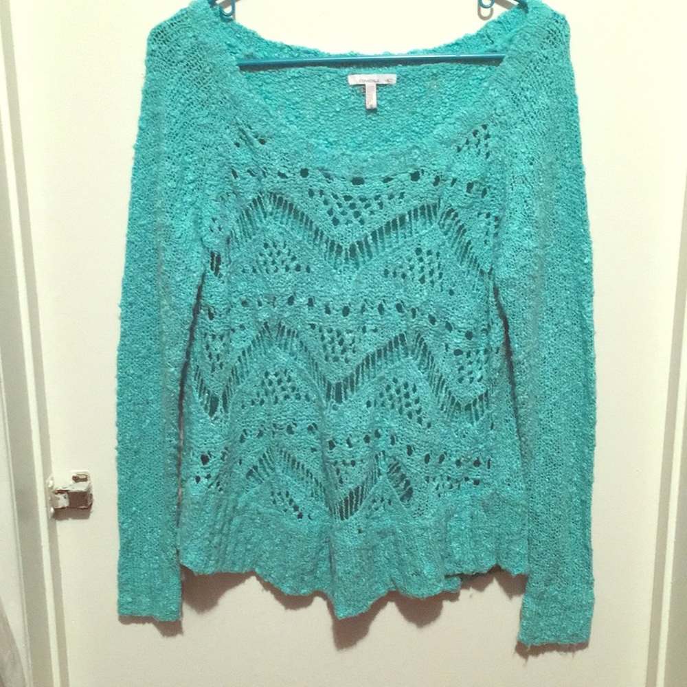 Sweater with front cut out design