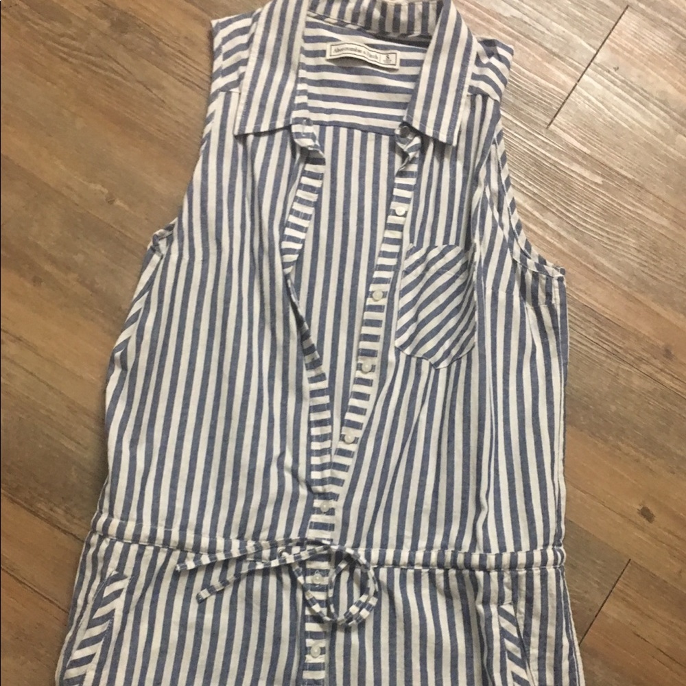 Blue and White Striped Nautical Romper!