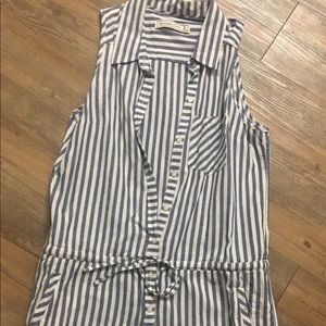 Blue and White Striped Nautical Romper!