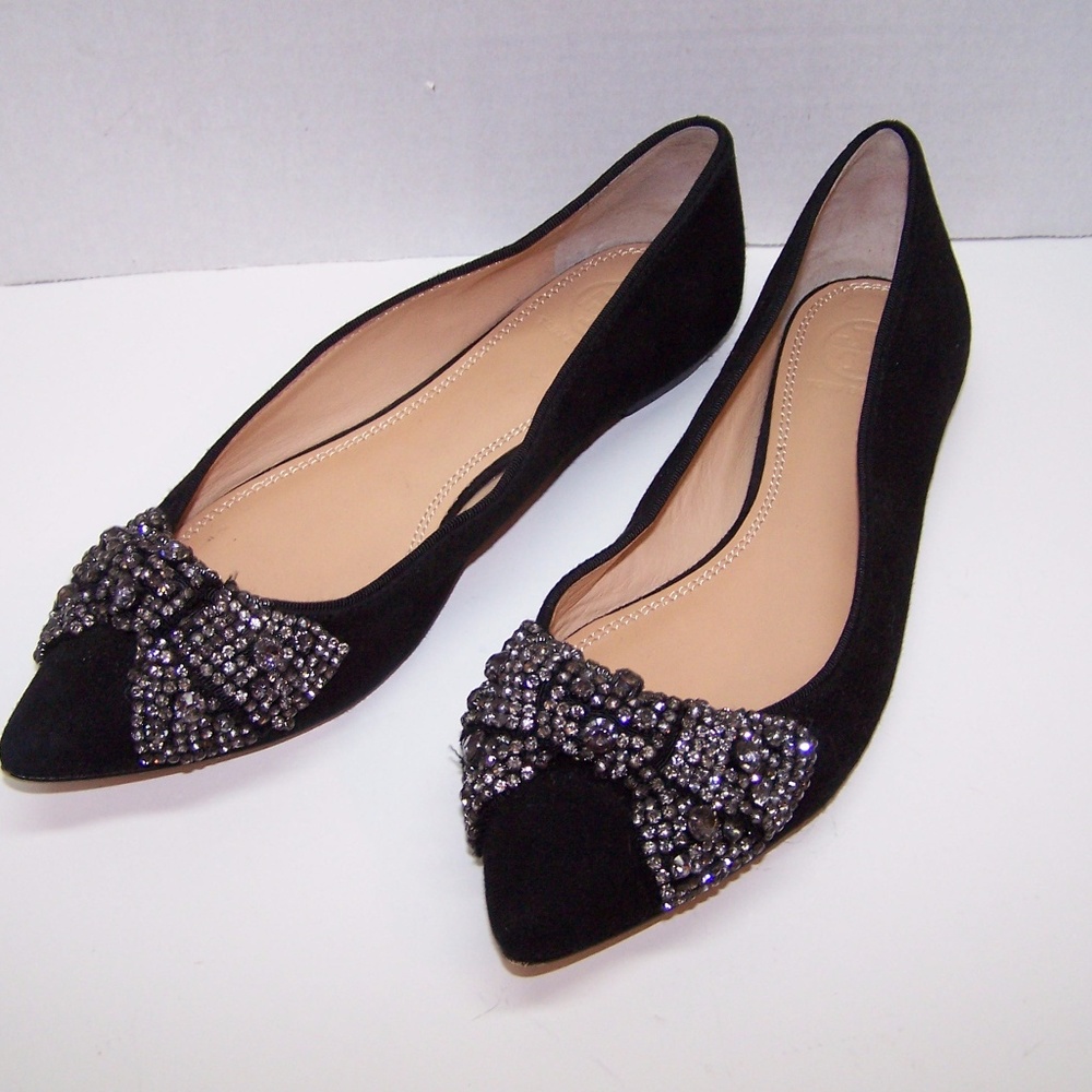 Tory Burch Vanessa Crystal Bow Flats 7