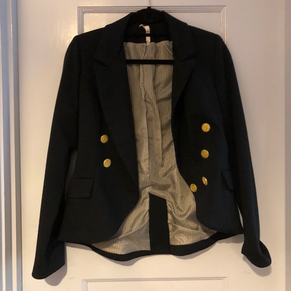 Willow & Clay Jackets & Blazers - Willow & Clay -- Navy Blazer with Gold Details