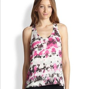 parker silk women’s small tie dye tank