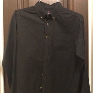 Boy’s Black Cotton Button Down