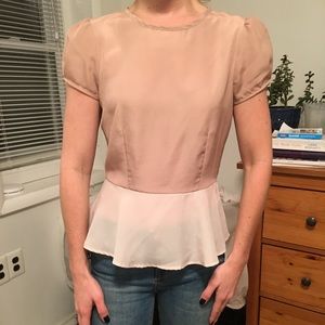Color block peplum top