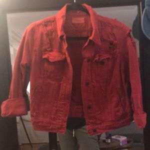 Denim and supply red denim jacket